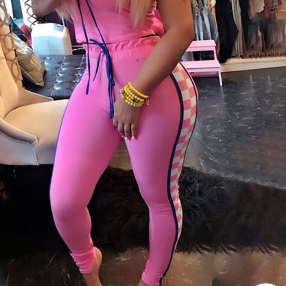 Two piece spandex set , top and pants